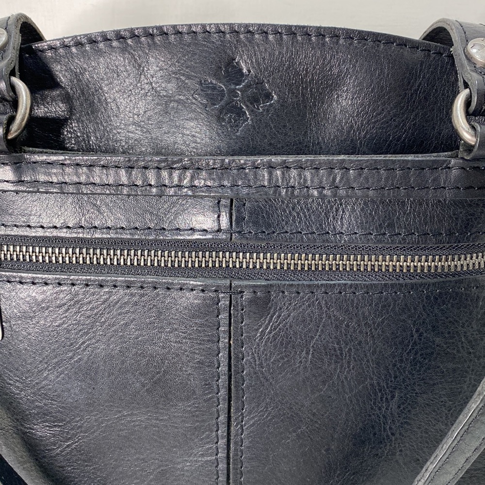 PATRICIA NASH Black Leather “Poppy Tote” (Heritage Collection) Bag - Picture 2 of 14